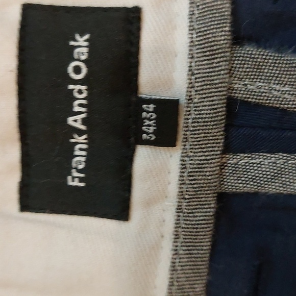 Frank and oak Newport straight leg pants size 34×34 - Picture 3 of 4